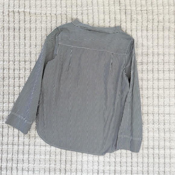 J. Crew Striped Funnelneck Top in Cotton Poplin - Picture 3 of 4